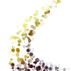 Bubbles Circle Dots Unique Yellow Bright Vector Background