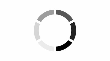 Loading circle icon on white background animation
