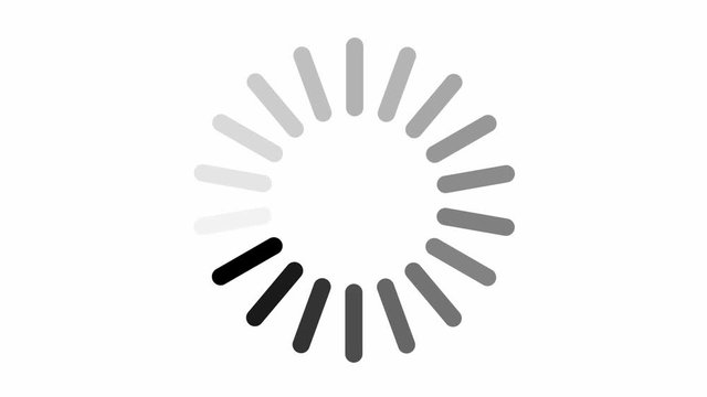 Loading Circle Icon On White Background Animation