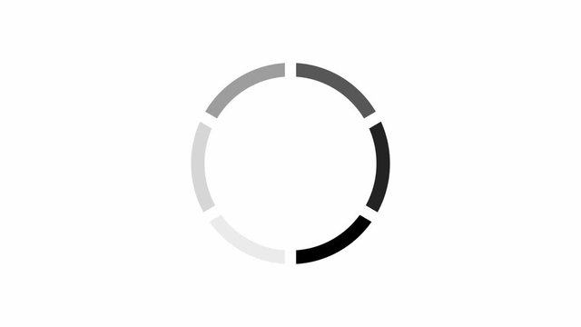 Loading circle icon on white background animation
