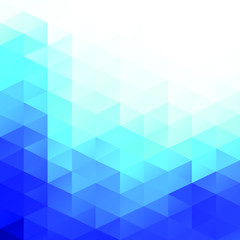 Blue Polygonal Mosaic Background, Creative Design Templates