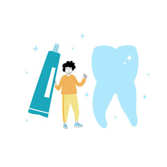 Vector isolated illustration of tooth 