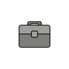 briefcase business bag for document , line style icon