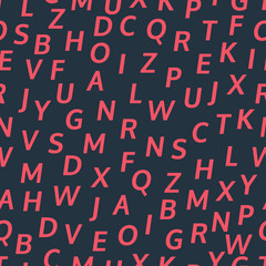 Alphabet vector seamless background