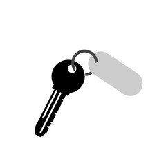 For rent key icon on white. Vector