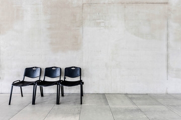 Photo of chairs in corridor at school
