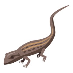 Brown lizard icon. Isometric of brown lizard vector icon for web design isolated on white background