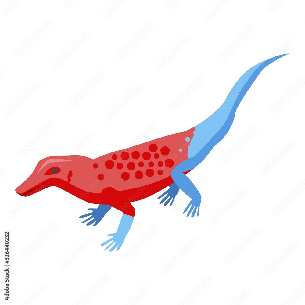 Poster exotic lizard icon. isometric of exotic lizard vector icon for web design isolated on white backgrou
