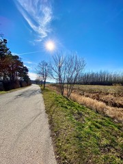 road in the countryside, sunny countryside, lower austria