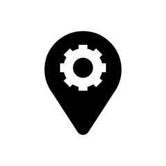 Gear placeholder outline icon isolated. Symbol, logo illustration for mobile concept and web design.