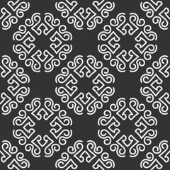 Black and white background pattern. Seamless pattern, wallpaper texture. Vector image.