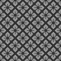 Dark Modern Background. Black And White Color. Seamless Geometric Pattern. Texture Wallpaper. Vector Image.