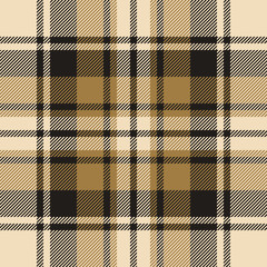 Tartan plaid pattern background. Seamless striped check plaid graphic in gold and grey for flannel shirt, blanket, throw, upholstery, duvet cover, or other modern fabric design.