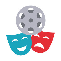 theater mask isolated icon