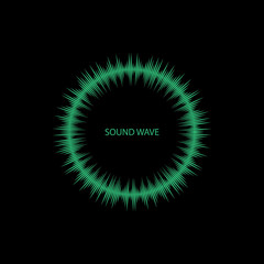 Sound waves vector illustration