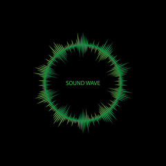 Sound waves vector illustration