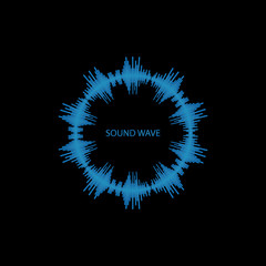 Sound waves vector illustration