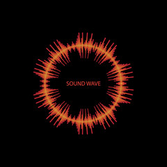 Sound waves vector illustration