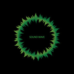 Sound waves vector illustration