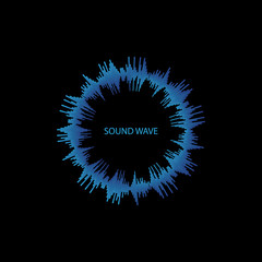 Sound waves vector illustration