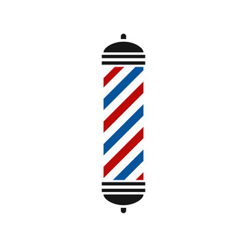 Barbershop symbol icon isolated illustration. Vector emblem on flat