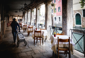 Venice (Italy) Rio Terà de la Maddalena, in the Fondamenta Cannaregio, on the road to San Marco
