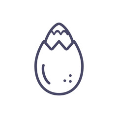 chocolate easter egg, line style icon
