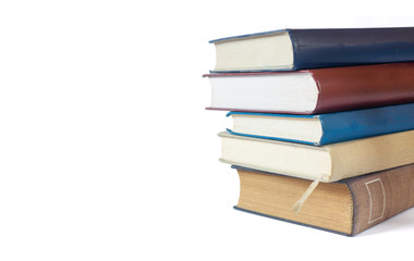 Old books isolated on white background