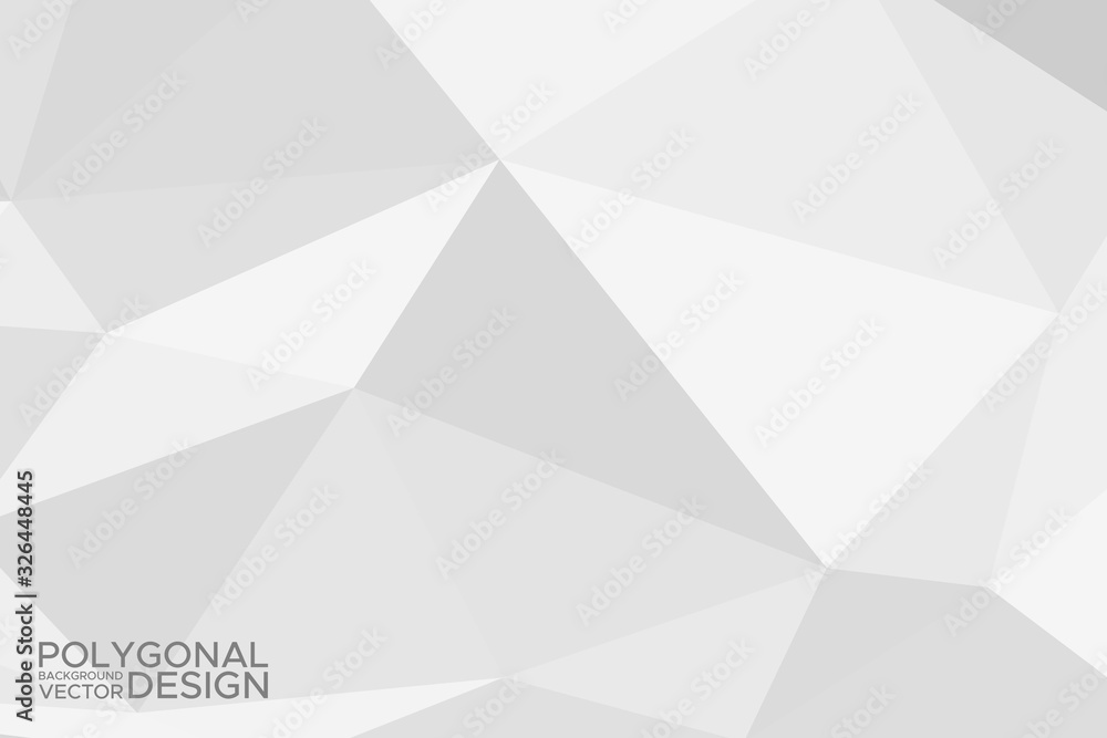 Wall mural grey silver abstract polygonal background. applicable for cover design, invitations, presentations, 