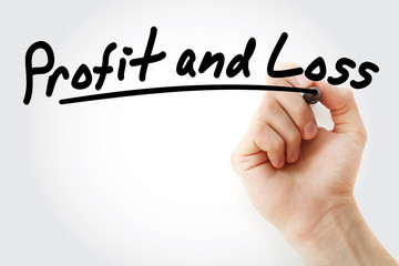 P&L - Profit and Loss acronym, business concept background