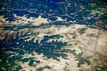 aerial view of island