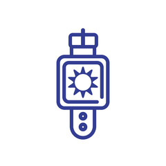 Obraz premium smartwatch with sun icon, line style design