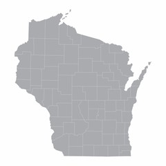 Wisconsin counties map