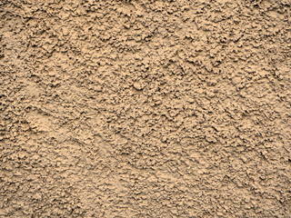 The old plastered wall is painted in beige color. A rough surface creates a background.