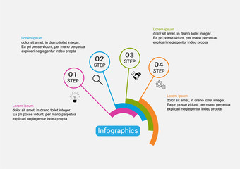 Fototapeta na wymiar Timeline infographics design vector template and marketing icons for illustration.