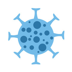 Coronavirus, COVID-19, Bacteria, 2019-nCoV on white background, icon, vector illustration