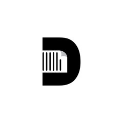 Letter D, Document Logo Template Design