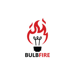 Bulb Fire Logo Template Design