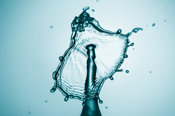 Water splash crown. Drop collision