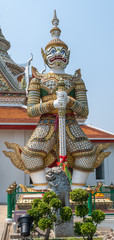 Giant Wat Pho. Giant Statues of Thailand Temple. Landmarks of Thailand