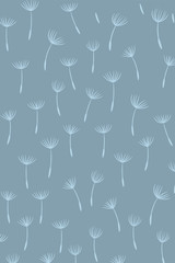 Summer background with flying dandelion seeds .Vector - 326455061