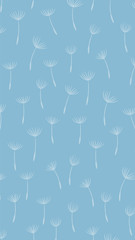 Summer background with flying dandelion seeds .Vector - 326455209