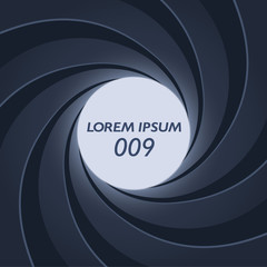 Inside of a gun rifled barrel design background_square
