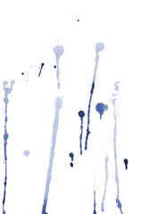 Watercolor blue abstract splashes background