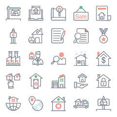  Pack Of Buildings Flat Icons 