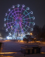 ferris wheel at night