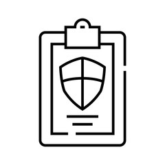 Guard test line icon, concept sign, outline vector illustration, linear symbol.