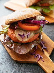 Home made veggi burger