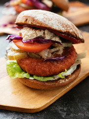 Home made veggi burger