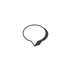 Comment, bubble speech. Vector icon template